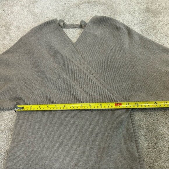 Dreamers beige knit wrap V-neck long sleeve bodycon midi sweater dress XL NWOT - Picture 10 of 12